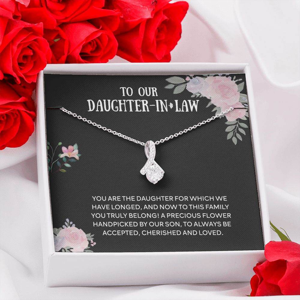 To Our Daughter-in-law Necklace from Mother-in-law Daughter-in-law Birthday Gift Alluring Beauty Necklace
