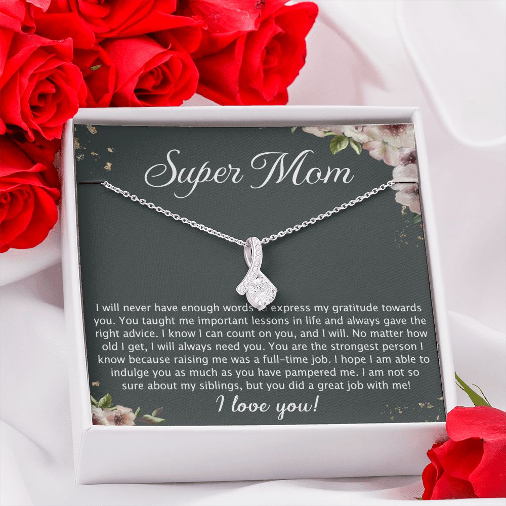 To My Mom Necklace Pendant Gift From Daughter Your Faith Lets Us Know With Message Card Gift For Mom Alluring Beauty Necklace