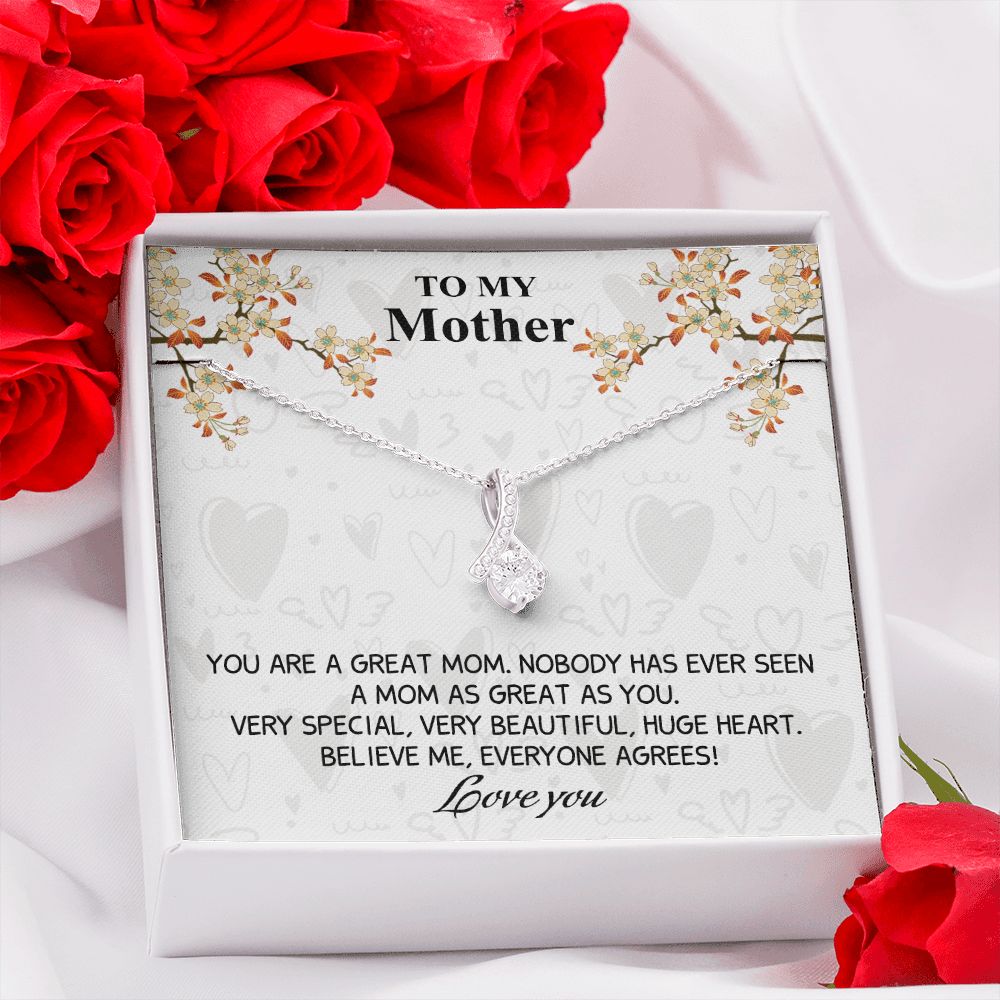 Mom Necklace Gifts for Mom from Daughter to Mom Gifts for Mothers Day from Daughter, To My Mom Necklace from Daughter to Mom Birthday Gifts Necklace with Message Card and Gift Box8 Alluring Beauty Necklace