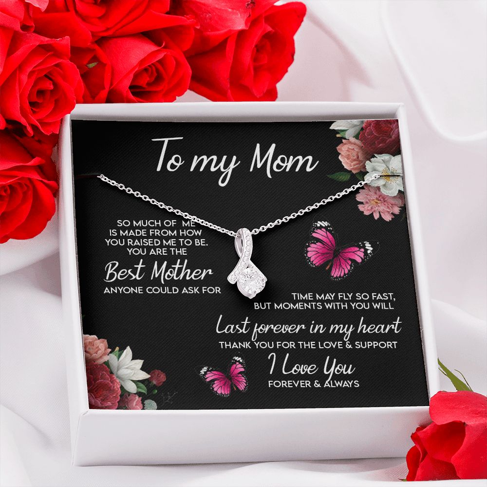 To My Mom Necklace, Gift For Mom, Mother's Day Gift from Daughter, Mom Jewelry Gift for Mothers Day, Birthday Gift for Mother, Moms Gift from Daughter Son, Necklace for Mom Mother 13 Alluring Beauty Necklace