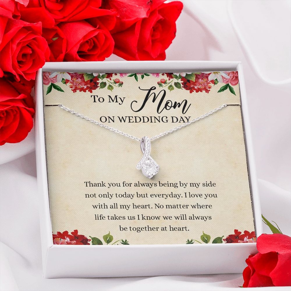 Gift for Mother of The Groom Necklace Gift for Mom on Wedding Day Gift for Maid of Honor Gift for Bridesmaid Proposal Gift to My Mom Necklace from Daughter Alluring Beauty Necklace