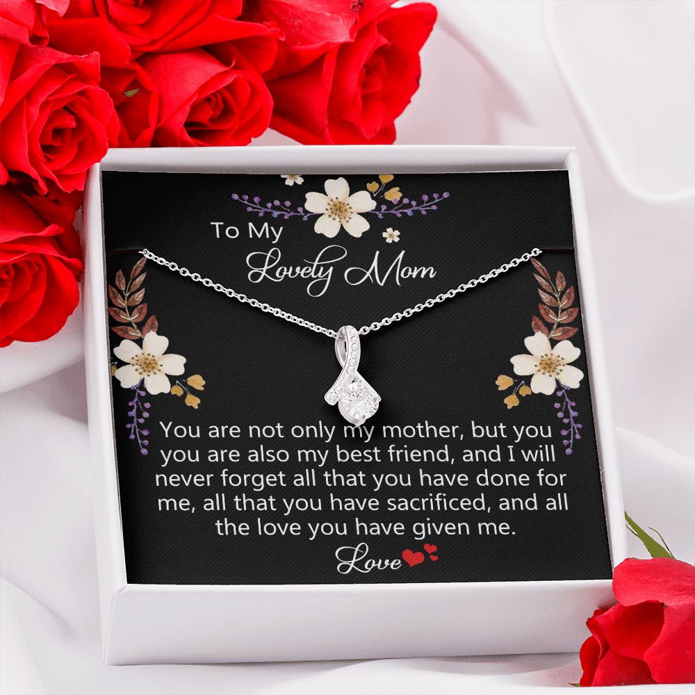 To My Mom Necklace, Gift For Mom, Mother's Day Gift from Daughter, Mom Jewelry Gift for Mothers Day, Birthday Gift for Mother, Moms Gift from Daughter Son, Necklace for Mom Mother15 Alluring Beauty Necklace