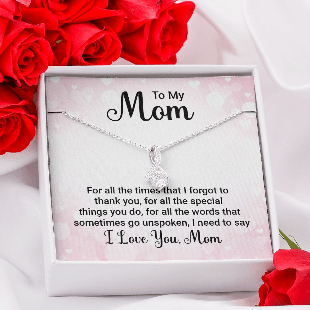 To My Mom Necklace, Gift For Mom, Mother's Day Gift from Daughter, Mom Jewelry Gift for Mothers Day, Birthday Gift for Mother, Moms Gift from Daughter Son, Necklace for Mom Mother 23 Alluring Beauty Necklace