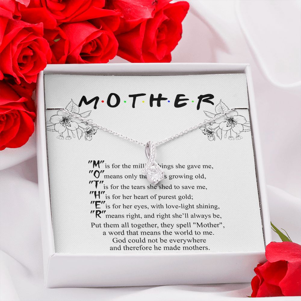 Mom Necklace Gifts for Mom from Daughter to Mom Gifts for Mothers Day from Daughter, To My Mom Necklace from Daughter to Mom Birthday Gifts Necklace with Message Card and Gift Box2224 Alluring Beauty Necklace