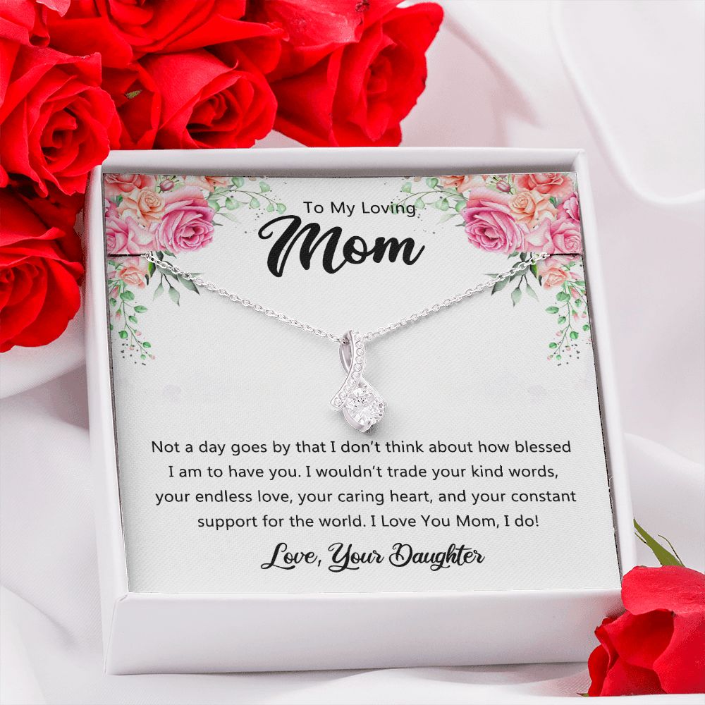 To My Mom Necklace, Gift For Mom, Mother's Day Gift from Daughter, Mom Jewelry Gift for Mothers Day, Birthday Gift for Mother, Moms Gift from Daughter Son, Necklace for Mom Mother 9 Alluring Beauty Necklace