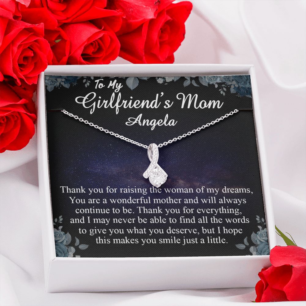 To My Girlfriends Mom Gift Mother's Day Gift for Girlfriend's Mom Necklace Gift Angela Alluring Beauty Necklace