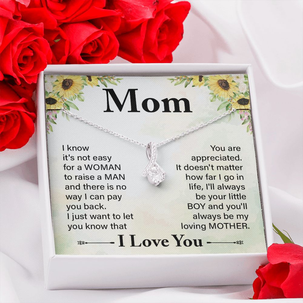 To My Mom Necklace, Gift For Mom, Mother's Day Gift from Daughter, Mom Jewelry Gift for Mothers Day, Birthday Gift for Mother, Moms Gift from Daughter Son, Necklace for Mom Mother 20 Alluring Beauty Necklace