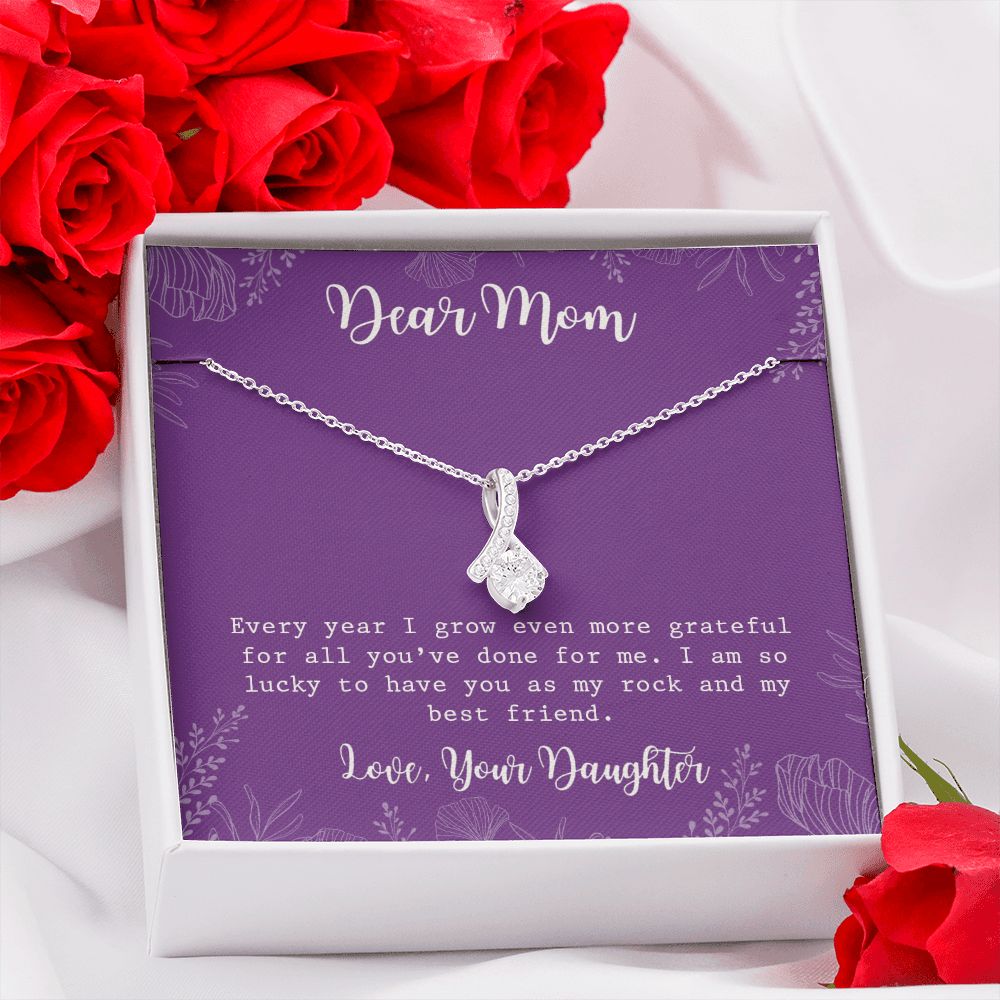 Mom Necklace Gifts for Mom from Daughter to Mom Gifts for Mothers Day from Daughter, To My Mom Necklace from Daughter to Mom Birthday Gifts Necklace with Message Card and Gift Box2234 Alluring Beauty Necklace