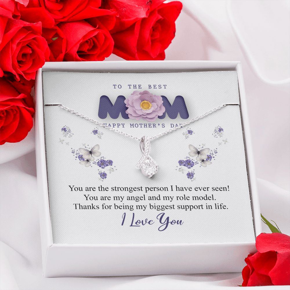 To The Best Mom Necklace, Best Mom Gifts, Mothers Day Gifts, Birthday Gift For Mom Alluring Beauty Necklace