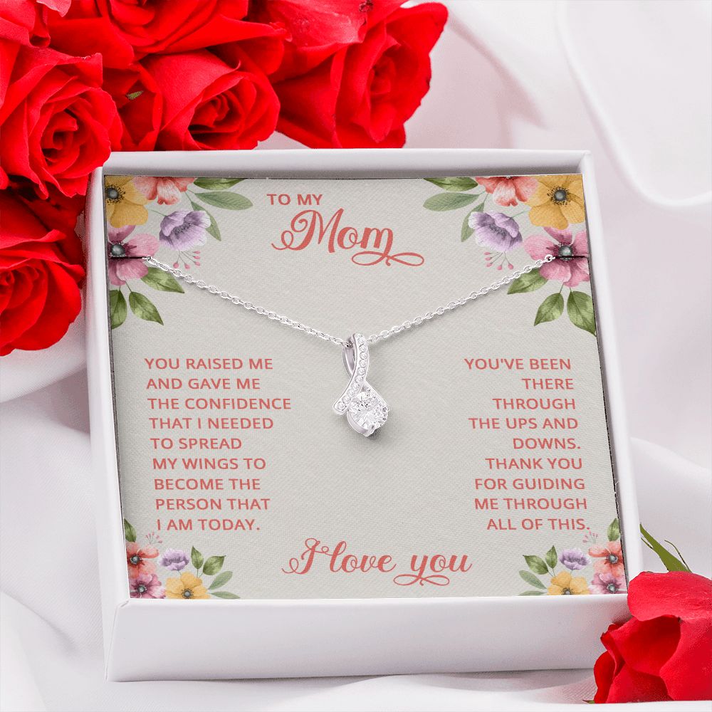 Mom Necklace Gifts for Mom from Daughter to Mom Gifts for Mothers Day from Daughter, To My Mom Necklace from Daughter to Mom Birthday Gifts Necklace with Message Card and Gift Box16 Alluring Beauty Necklace