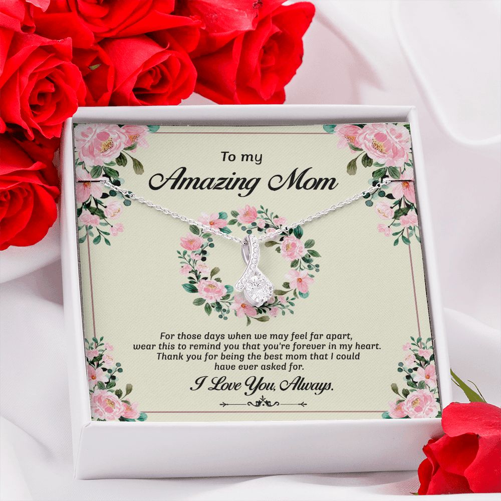 To My Mom Necklace, Gift For Mom, Mother's Day Gift from Daughter, Mom Jewelry Gift for Mothers Day, Birthday Gift for Mother, Moms Gift from Daughter Son, Necklace for Mom Mother17 Alluring Beauty Necklace