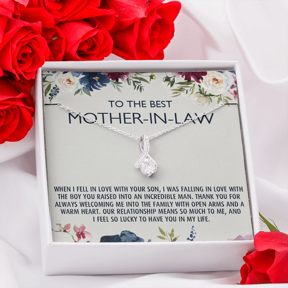 To My Mother-In-Law Gift Mothers Day Gift Necklace Mother-In-Law Gifts Jewelry Alluring Beauty Necklace