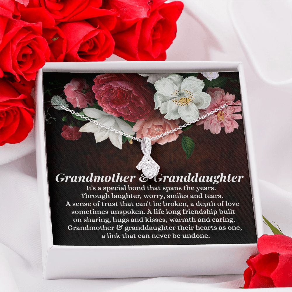 To My Grandma Necklace, Gift for Grandmother Necklace, Mothers Day Gift For Grandma Nana, Grandma Jewelry From Grandchildren GrandKids , Jewelry Box Gift For Grandma Grandmother11 Alluring Beauty Necklace