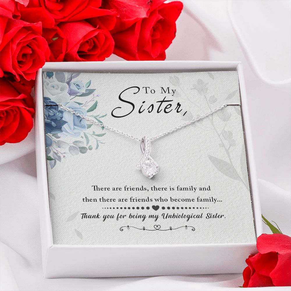 Unbiological Sister - Friends who become family Alluring Beauty Necklace