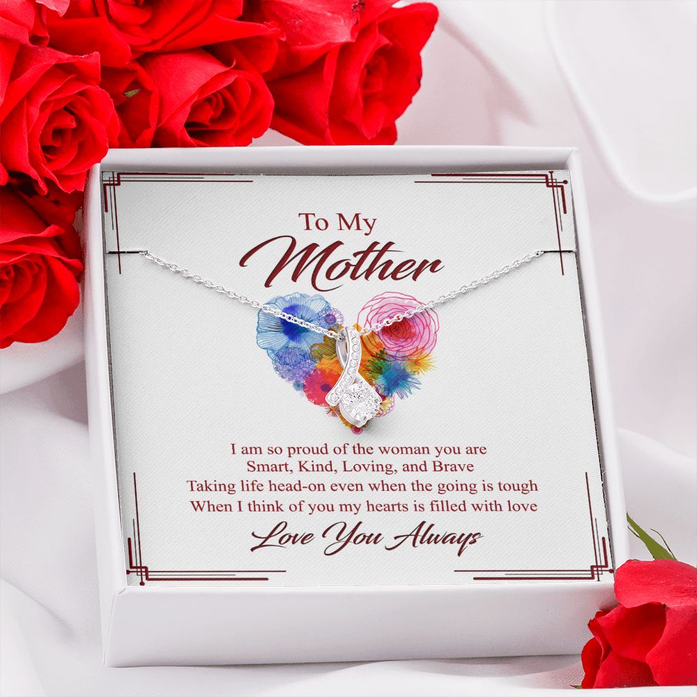 To My Mom Necklace, Gift For Mom, Mother's Day Gift from Daughter, Mom Jewelry Gift for Mothers Day, Birthday Gift for Mother, Moms Gift from Daughter Son, Necklace for Mom Mother 8 Alluring Beauty Necklace