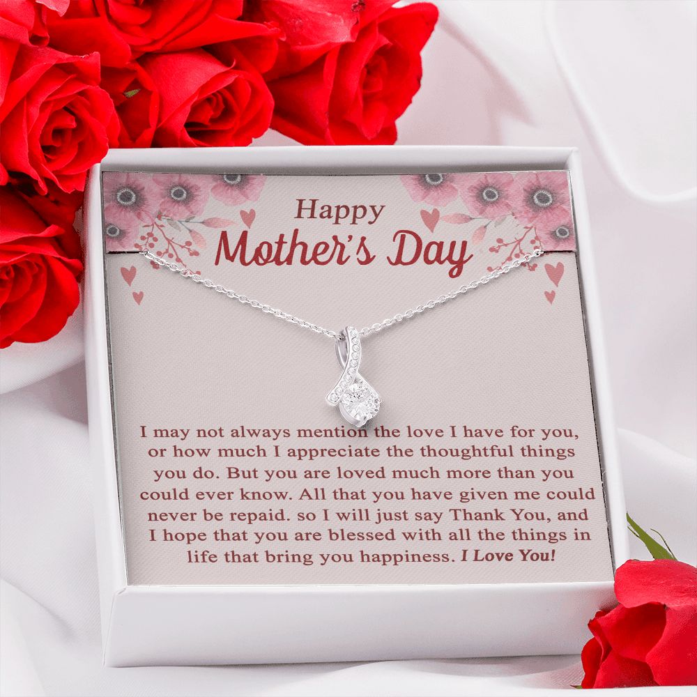 vTo My Mom Angel Mother Necklace Pendant Gift From Daughter Or Son With Message Card Gift For Mom Alluring Beauty Necklace