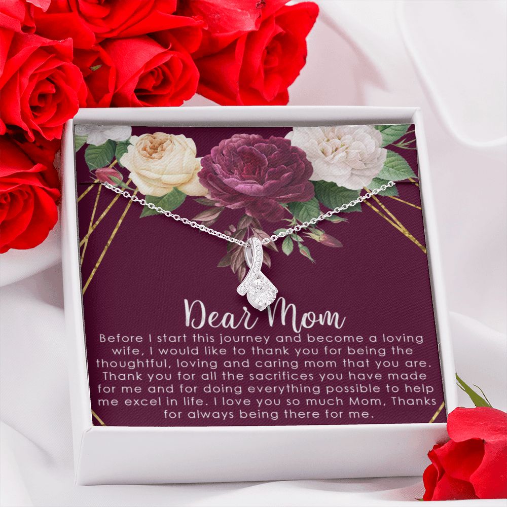 To My Mom Necklace, Gift For Mom, Mother's Day Gift from Daughter, Mom Jewelry Gift for Mothers Day, Birthday Gift for Mother, Moms Gift from Daughter Son, Necklace for Mom Mother2 Alluring Beauty Necklace