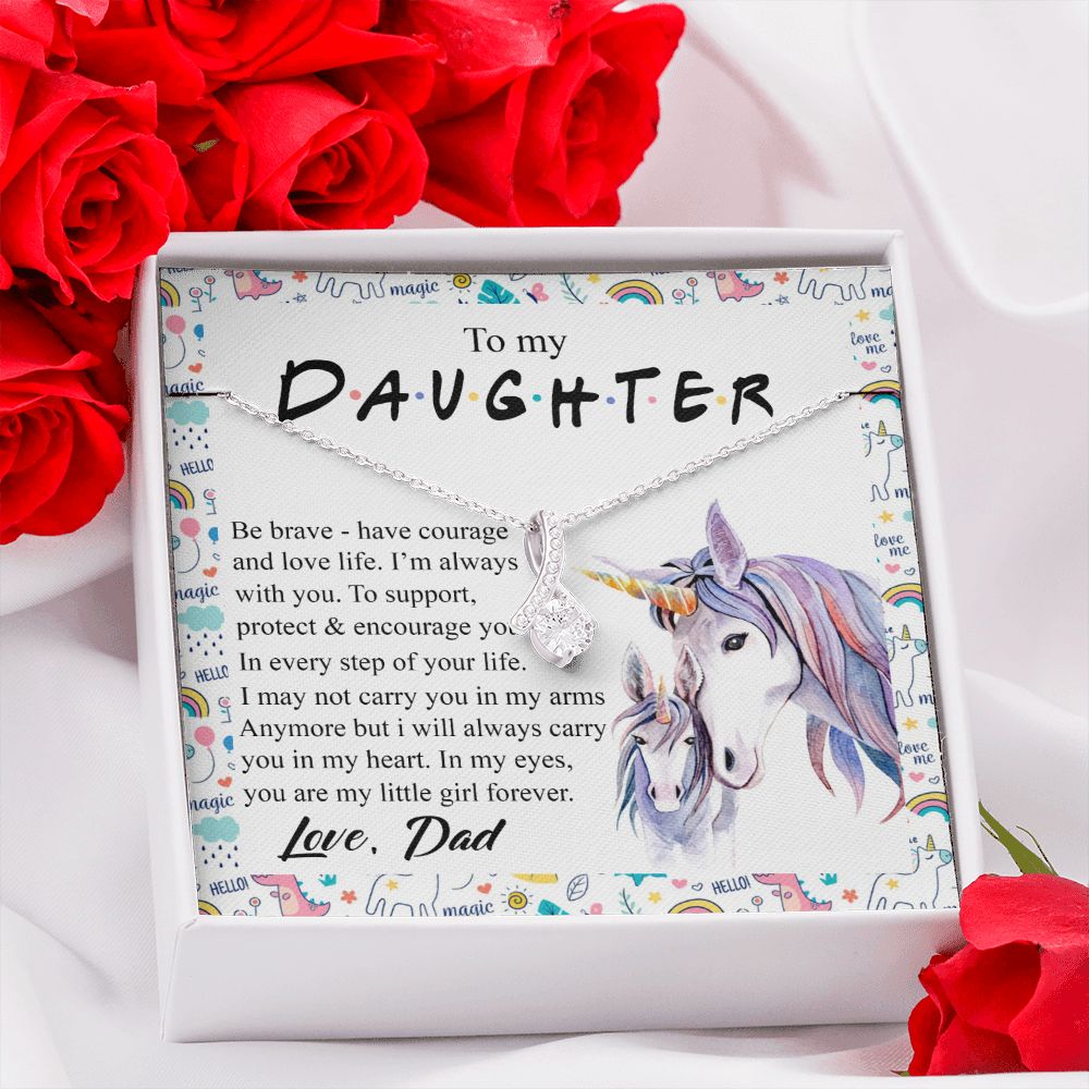 Mother Daughter Gift Ideas, To My Daughter Gift Necklace from Mom, Jewelry Pendant Present for Daughter, Birthday Christmas Gift Graduation Gifts for Daughters, Mother and Daughter Necklace 22 Alluring Beauty Necklace