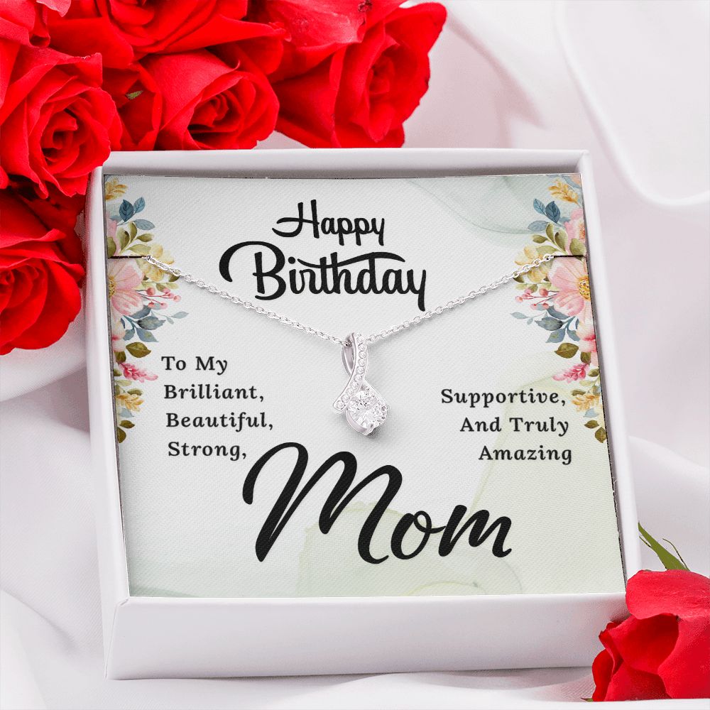 Mom Necklace Gifts for Mom from Daughter to Mom Gifts for Mothers Day from Daughter, To My Mom Necklace from Daughter to Mom Birthday Gifts Necklace with Message Card and Gift Box2229 Alluring Beauty Necklace