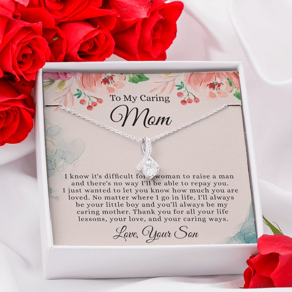 To My Mom Necklace, Mom Gift From Son, Mom gifts, Gift for Mom From Son, Mom Mothers Day Gift From Son, To my Mom Necklace, Mom Gift Necklace, Mother Birthday Gift From Son Alluring Beauty Necklace
