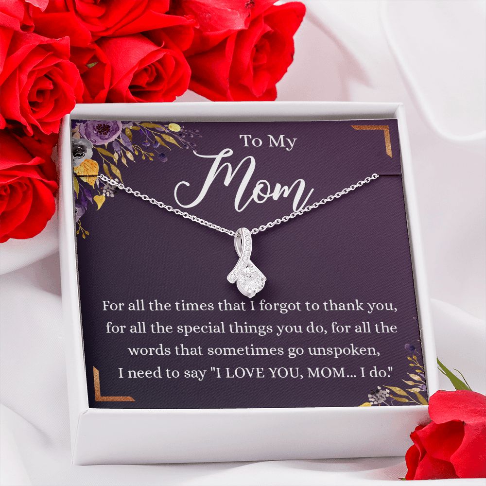 To My Mother Gift Necklace To Mom, Mother, Mommy, Momma from Child Special Mother Gift for Birthday Mothers Day Retriment Anniversary Hoiday Present for Mom Necklace for Women Alluring Beauty Necklace