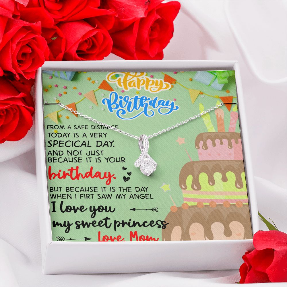 Mother Daughter Gift Ideas, To My Daughter Gift Necklace from Mom, Jewelry Pendant Present for Daughter, Birthday Christmas Gift Graduation Gifts for Daughters, Mother and Daughter Necklace 31 Alluring Beauty Necklace