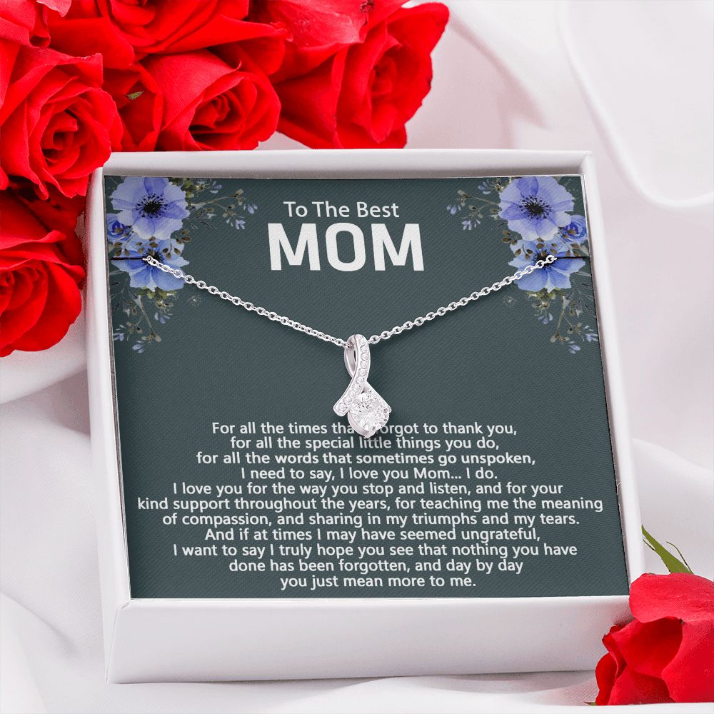 To The Best Mom Love Knot Necklace Gift For Mom On Mother's Day Alluring Beauty Necklace