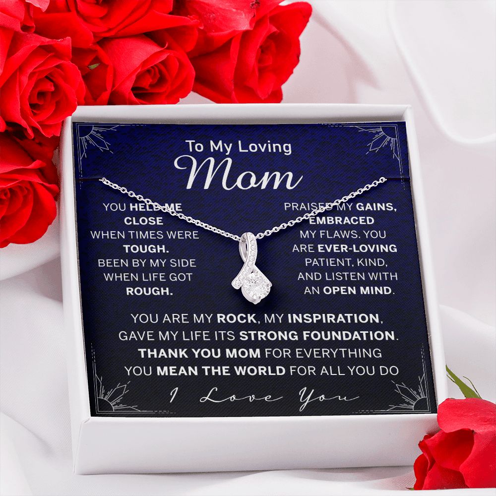 To My Mom Necklace, Gift For Mom, Mother's Day Gift from Daughter, Mom Jewelry Gift for Mothers Day, Birthday Gift for Mother, Moms Gift from Daughter Son, Necklace for Mom Mother Alluring Beauty Necklace