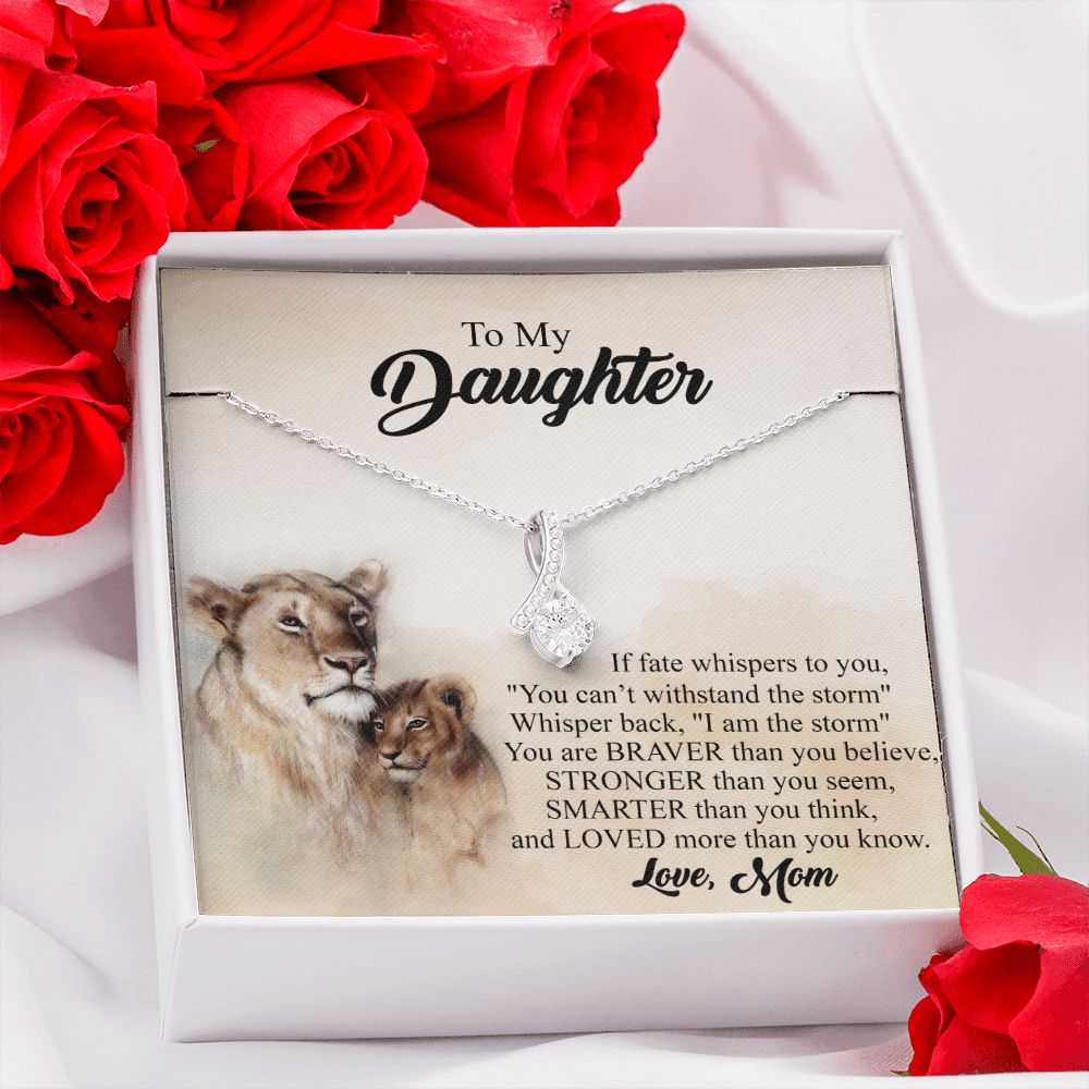 Mother Daughter Gift Ideas, To My Daughter Gift Necklace from Mom, Jewelry Pendant Present for Daughter, Birthday Christmas Gift Graduation Gifts for Daughters, Mother and Daughter Necklace 24 Alluring Beauty Necklace