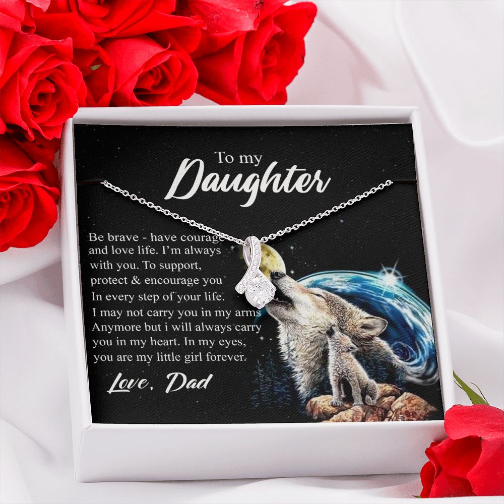 Mother Daughter Gift Ideas, To My Daughter Gift Necklace from Mom, Jewelry Pendant Present for Daughter, Birthday Christmas Gift Graduation Gifts for Daughters, Mother and Daughter Necklace 26 Alluring Beauty Necklace