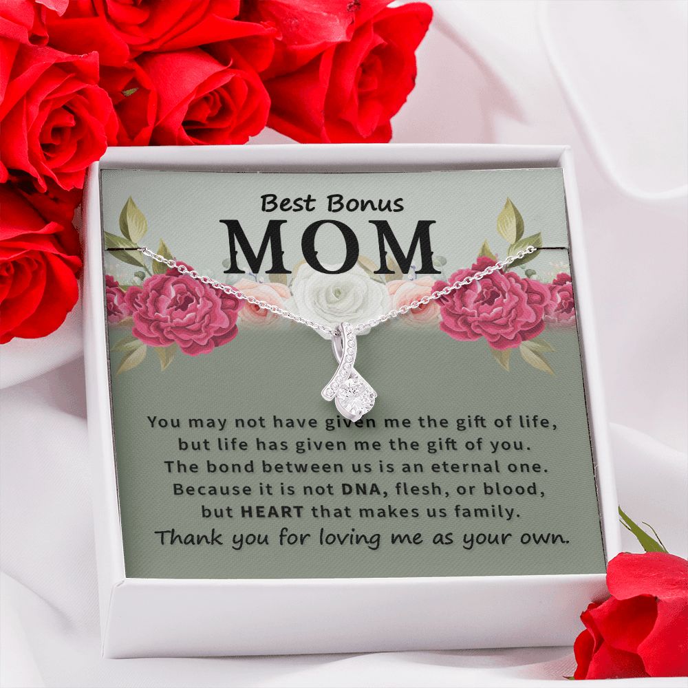 Mother Daughter Necklace as Daughter Gift from Mom, Mom Necklace as Christmas Gift for Mom from Son, Birthday Gift for Mother in Law Necklace, Bonus Mom Gifts for Step Mom Necklace2 Alluring Beauty Necklace
