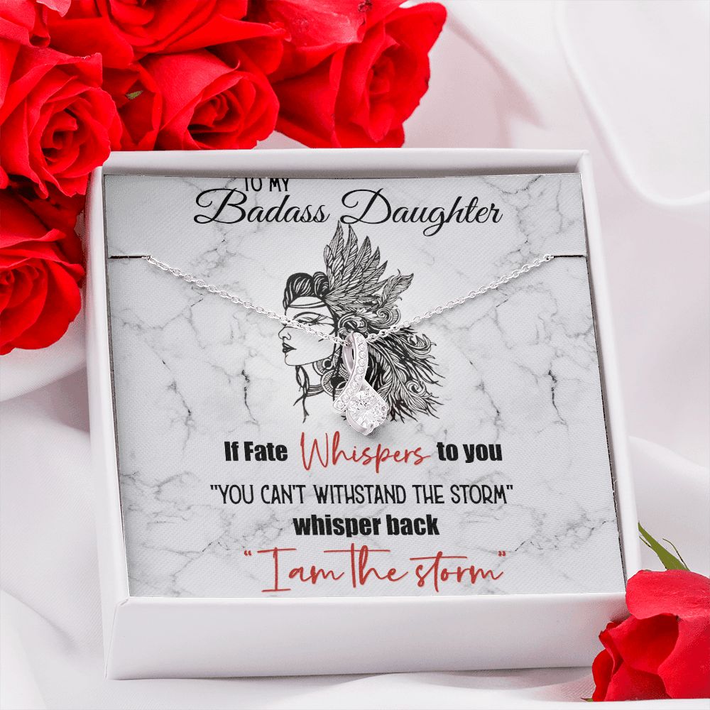 Bonus Daughter Gifts From Stepdad, Step Daughter Gifts From Stepmom, Stepdaughter Gifts From Stepdad, Father Stepdaughter Necklace, To My Bonus Daughter Necklaces, Christmas Gifts For Bonus10 Alluring Beauty Necklace