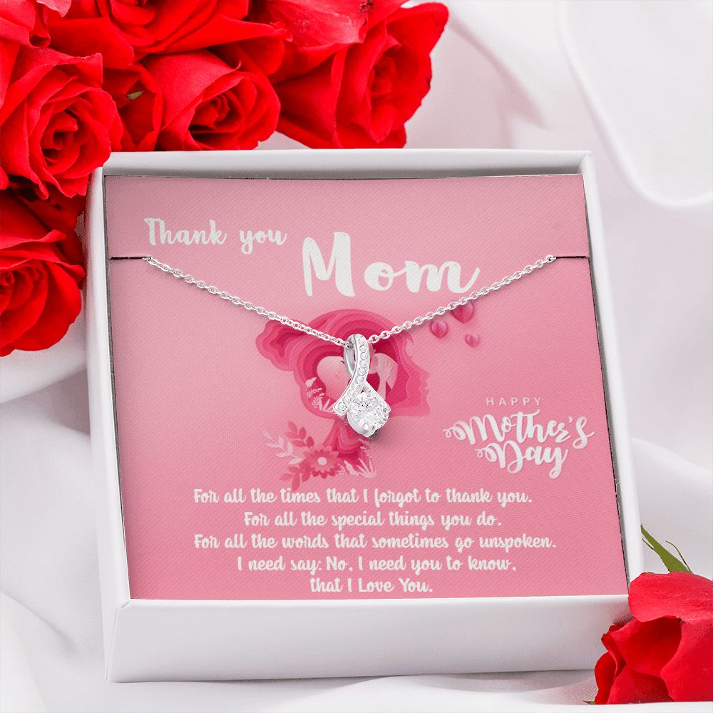 Mom Necklace Gifts for Mom from Daughter to Mom Gifts for Mothers Day from Daughter, To My Mom Necklace from Daughter to Mom Birthday Gifts Necklace with Message Card and Gift Box5 Alluring Beauty Necklace