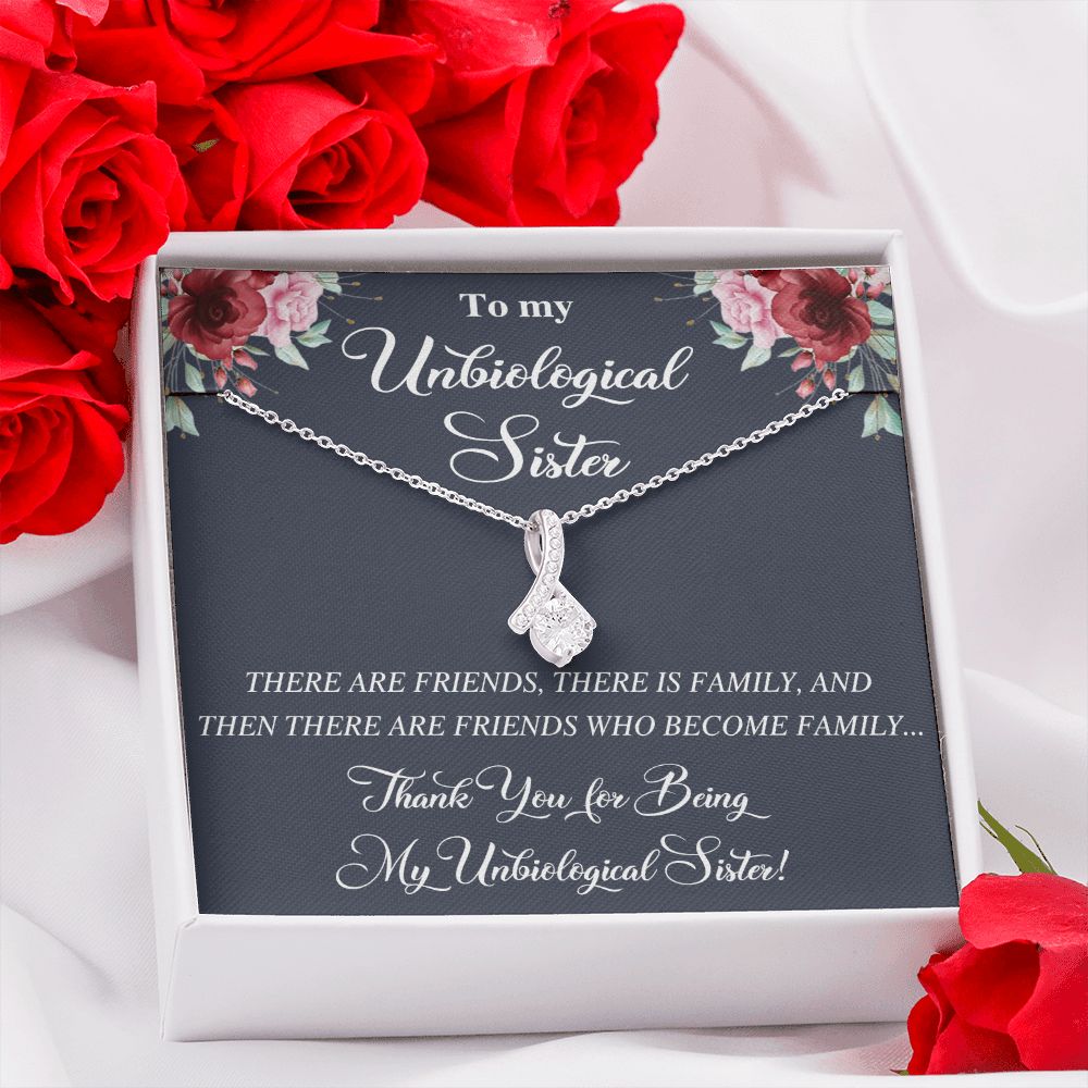 Unbiological Sister Alluring Beautiful Necklace, Best Friend Necklace, Soul Gift Alluring Beauty Necklace