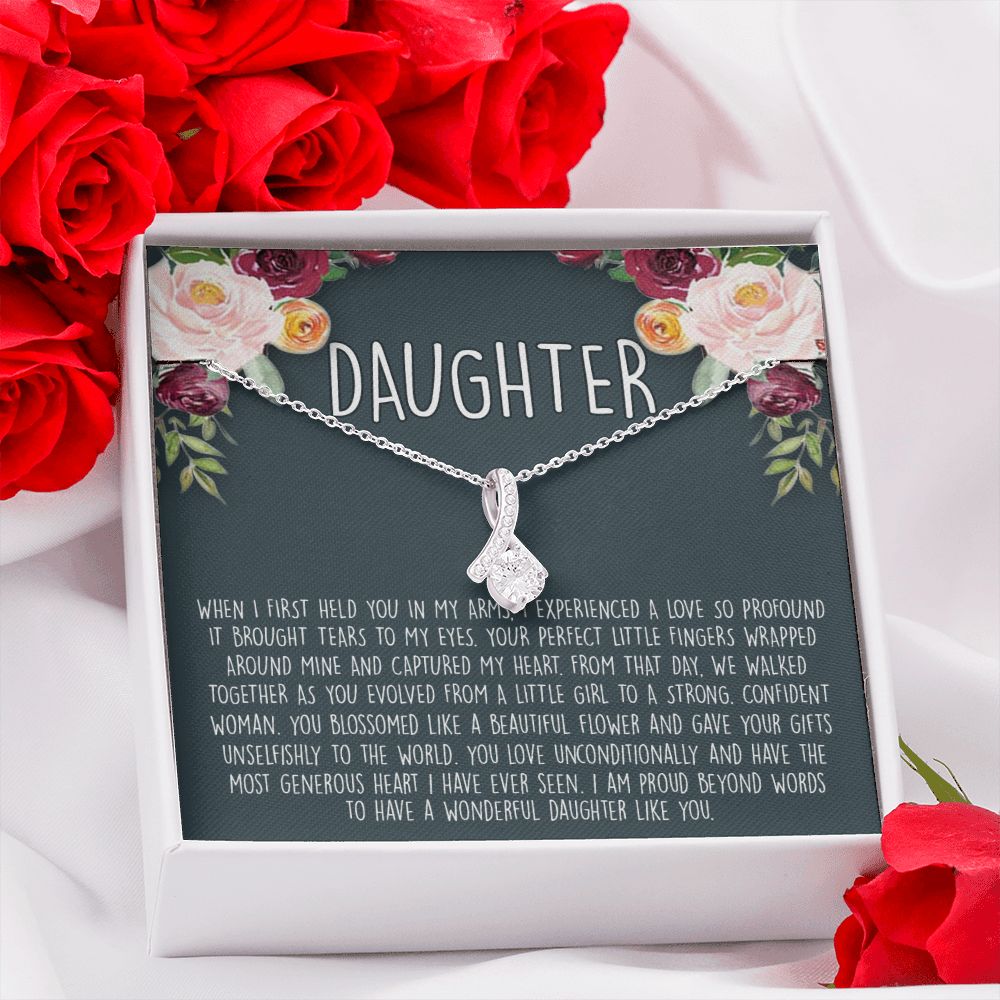 Daughter Necklace Gift for Daughter, Daughter Jewelry, Mother Daughter Alluring Beauty Necklace