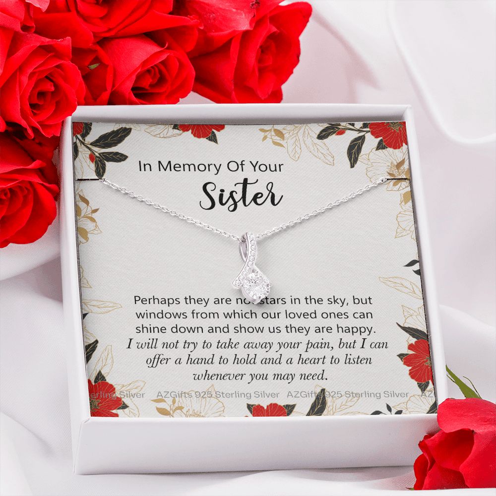 In Memory Of Your Sister Gift, Sympathy Loss Of Sister, Memorial Gift For Loss Of Sister , Sympathy Gift Loss Of A Sister, Loss Of A Sister Alluring Beauty Necklace