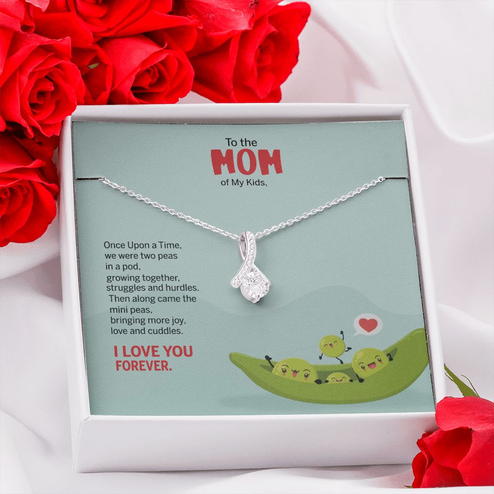 To My Mom Peas Pod Necklace From Kids, Gift For Mom On Mother's Day Jewelry Mom Alluring Beauty Necklace
