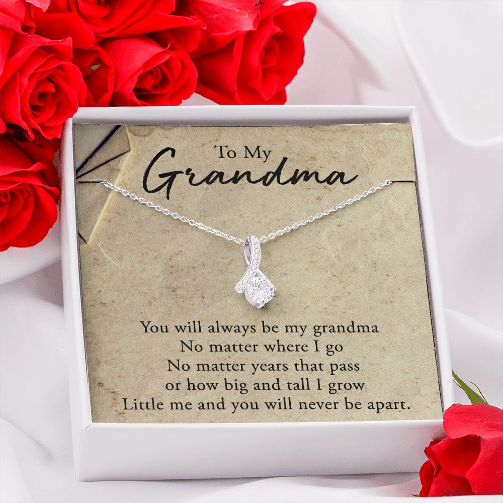 To My Grandma Necklace, Gift for Grandmother Necklace, Mothers Day Gift For Grandma Nana, Grandma Jewelry From Grandchildren GrandKids , Jewelry Box Gift For Grandma Grandmother5 Alluring Beauty Necklace