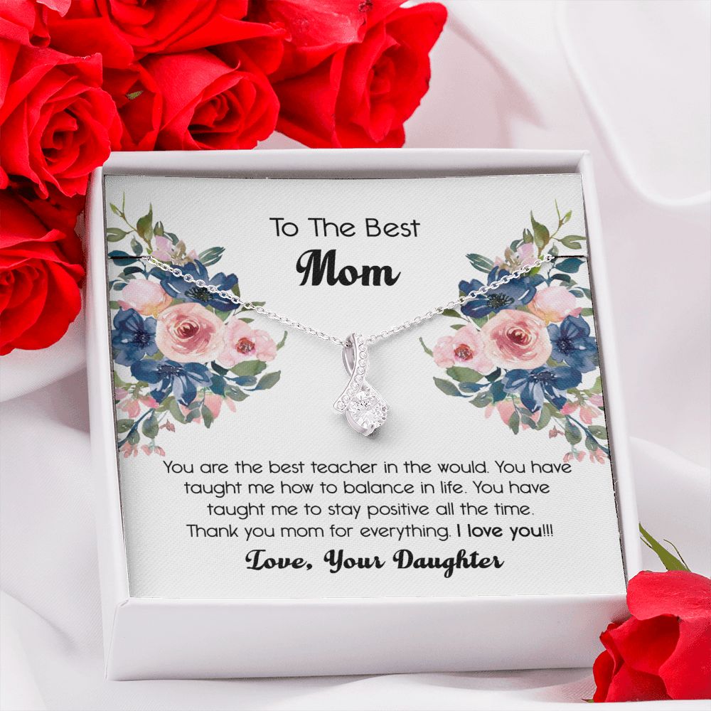 To My Mom Necklace, Gift For Mom, Mother's Day Gift from Daughter, Mom Jewelry Gift for Mothers Day, Birthday Gift for Mother, Moms Gift from Daughter Son, Necklace for Mom Mother 7 Alluring Beauty Necklace