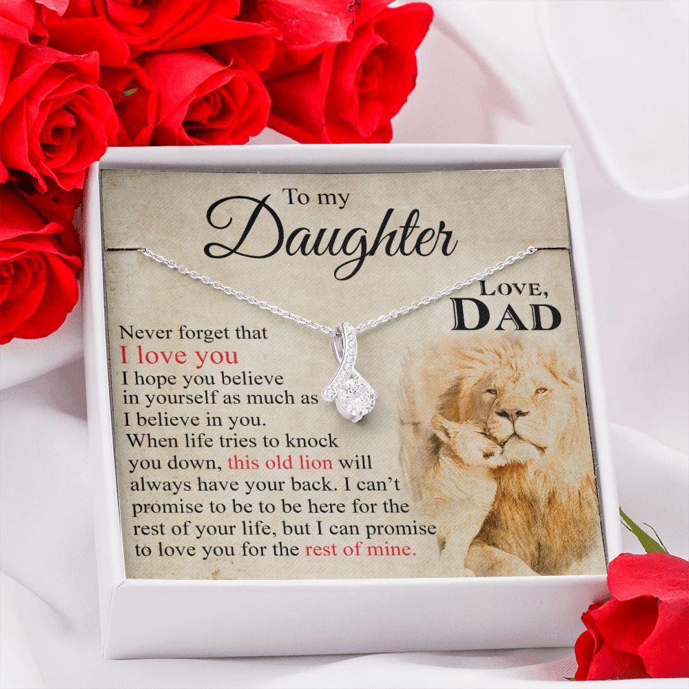 Mother Daughter Gift Ideas, To My Daughter Gift Necklace from Mom, Jewelry Pendant Present for Daughter, Birthday Christmas Gift Graduation Gifts for Daughters, Mother and Daughter Necklace 23 Alluring Beauty Necklace