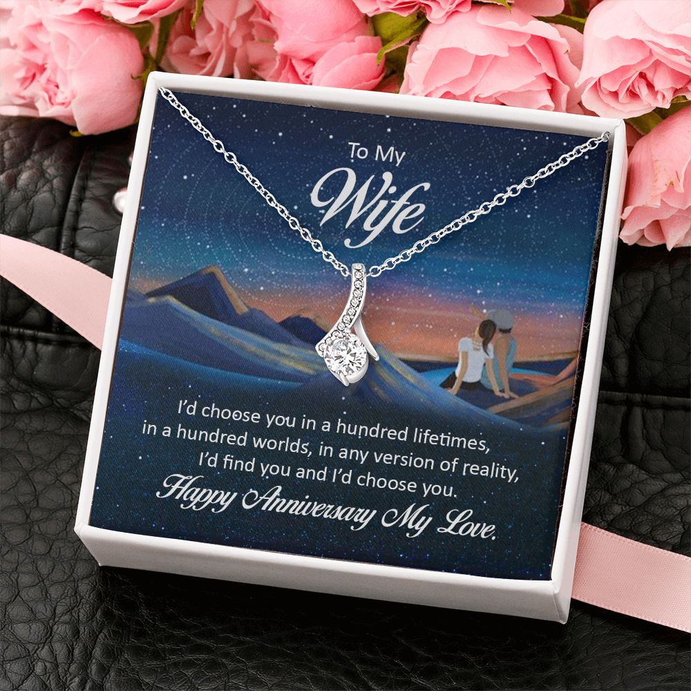 Birthday Gifts For Wife, Necklace Gifts For Wife From Husband, To My Wife Jewelry For Women , To My Wife Necklace  from Husband Wedding Anniversary Present For Wife, Beautiful Wife Jewelry Christmas26 Alluring Beauty Necklace