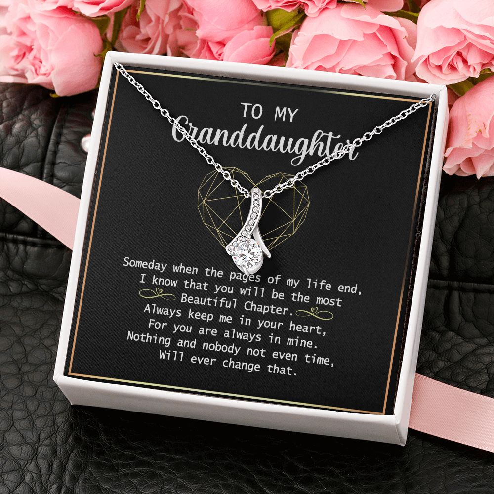 To my Granddaughter Necklace Gift For Granddaughter Birthday Congrats Graduation Alluring Beauty Necklace