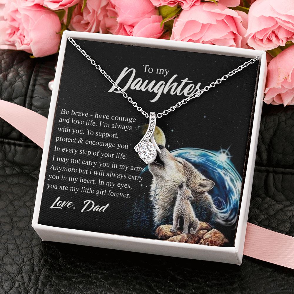 Mother Daughter Gift Ideas, To My Daughter Gift Necklace from Mom, Jewelry Pendant Present for Daughter, Birthday Christmas Gift Graduation Gifts for Daughters, Mother and Daughter Necklace 26 Alluring Beauty Necklace