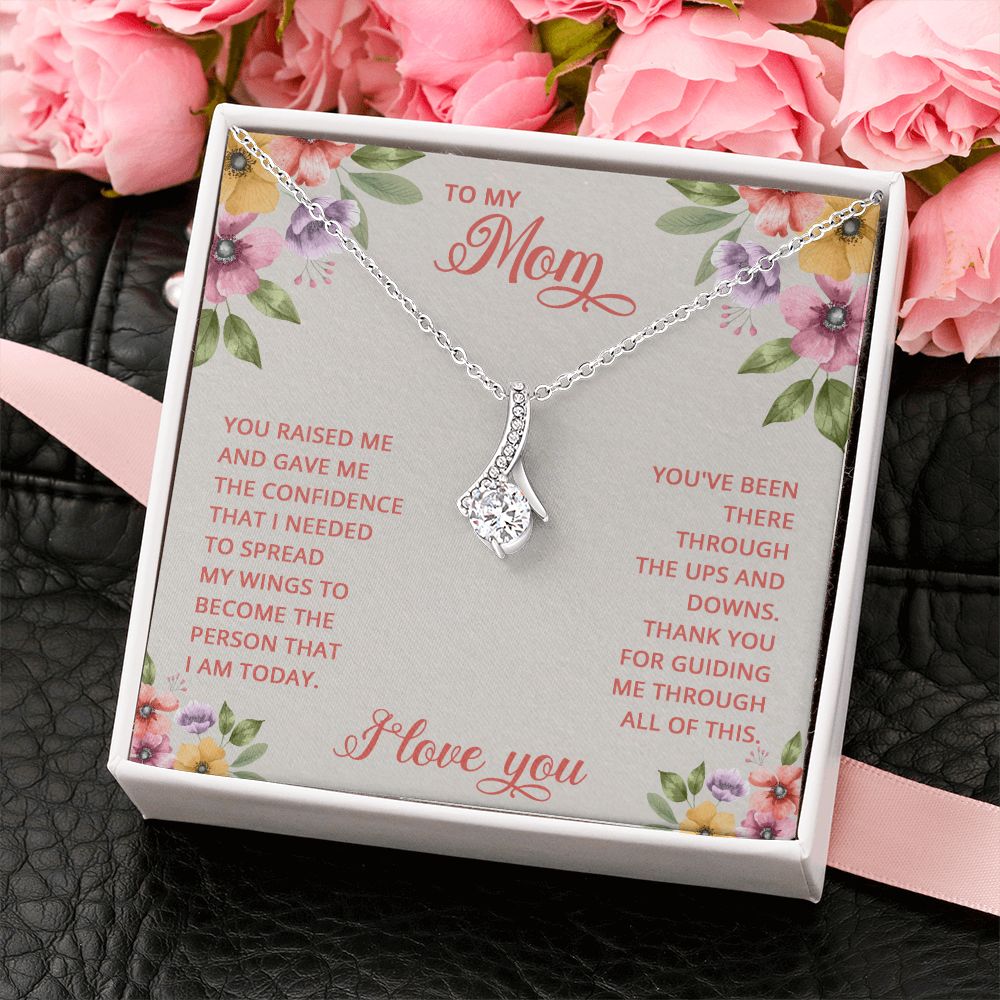 Mom Necklace Gifts for Mom from Daughter to Mom Gifts for Mothers Day from Daughter, To My Mom Necklace from Daughter to Mom Birthday Gifts Necklace with Message Card and Gift Box16 Alluring Beauty Necklace