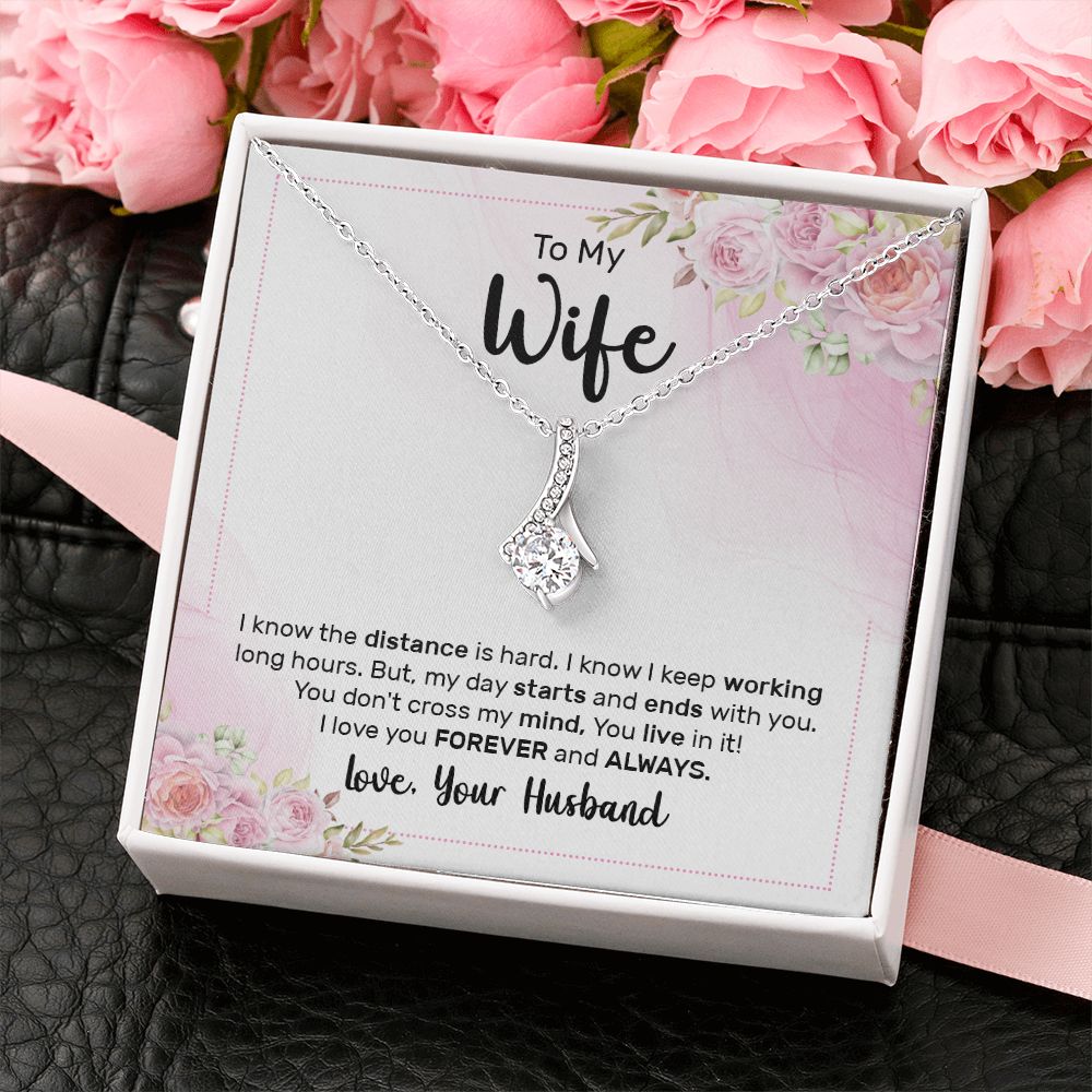 Birthday Gifts For Wife, Necklace Gifts For Wife From Husband, To My Wife Jewelry For Women , To My Wife Necklace  from Husband Wedding Anniversary Present For Wife, Beautiful Wife Jewelry Christmas29 Alluring Beauty Necklace