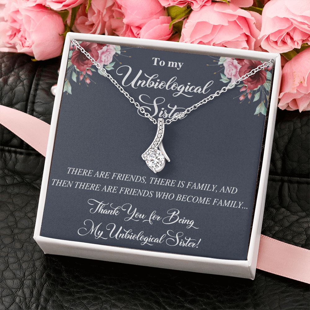 Unbiological Sister Alluring Beautiful Necklace, Best Friend Necklace, Soul Gift Alluring Beauty Necklace
