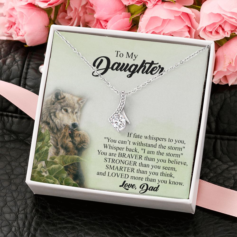 Mother Daughter Gift Ideas, To My Daughter Gift Necklace from Mom, Jewelry Pendant Present for Daughter, Birthday Christmas Gift Graduation Gifts for Daughters, Mother and Daughter Necklace 27 Alluring Beauty Necklace