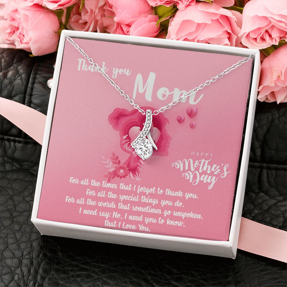Mom Necklace Gifts for Mom from Daughter to Mom Gifts for Mothers Day from Daughter, To My Mom Necklace from Daughter to Mom Birthday Gifts Necklace with Message Card and Gift Box5 Alluring Beauty Necklace