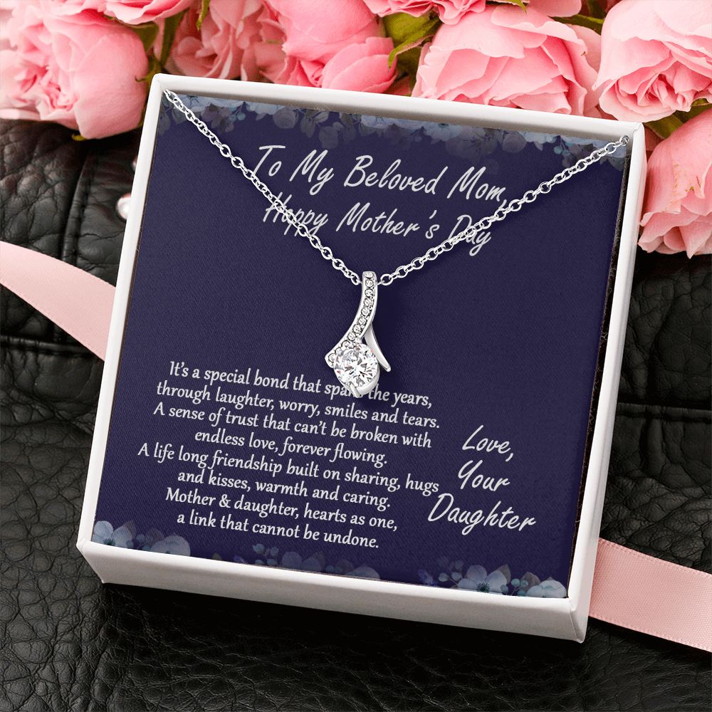 Mom Necklace Gifts for Mom from Daughter to Mom Gifts for Mothers Day from Daughter, To My Mom Necklace from Daughter to Mom Birthday Gifts Necklace with Message Card and Gift Box2232 Alluring Beauty Necklace