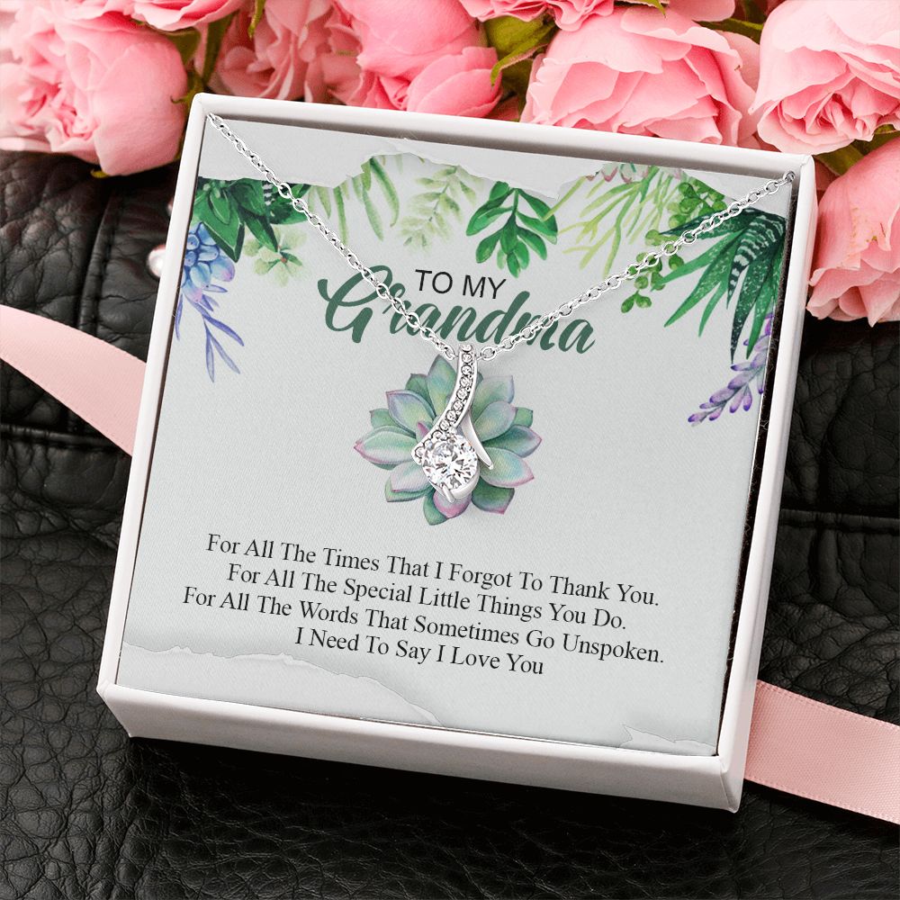 To My Grandma Necklace, Gift for Grandmother Necklace, Mothers Day Gift For Grandma Nana, Grandma Jewelry From Grandchildren GrandKids , Jewelry Box Gift For Grandma Grandmother19 Alluring Beauty Necklace